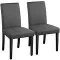 Yaheetech Set of 2 Armless Upholstered Dining Chairs with Solid Wood Legs