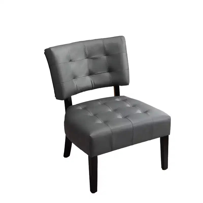 Fauteuil matelassé en similicuir style décontracté moderne