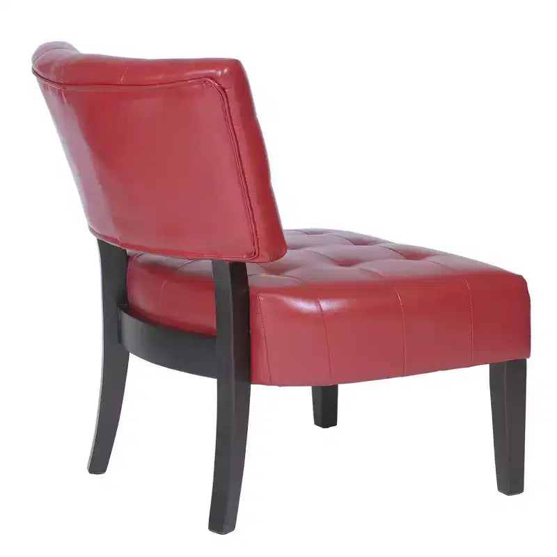 Fauteuil matelassé en similicuir style décontracté moderne