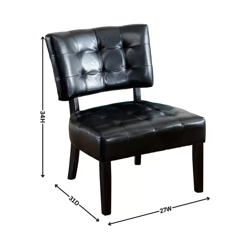 Fauteuil matelassé en similicuir style décontracté moderne