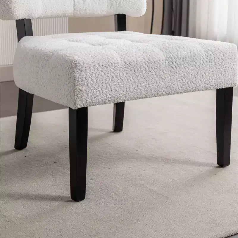 Fauteuil matelassé en similicuir style décontracté moderne