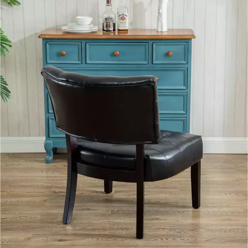 Fauteuil matelassé en similicuir style décontracté moderne