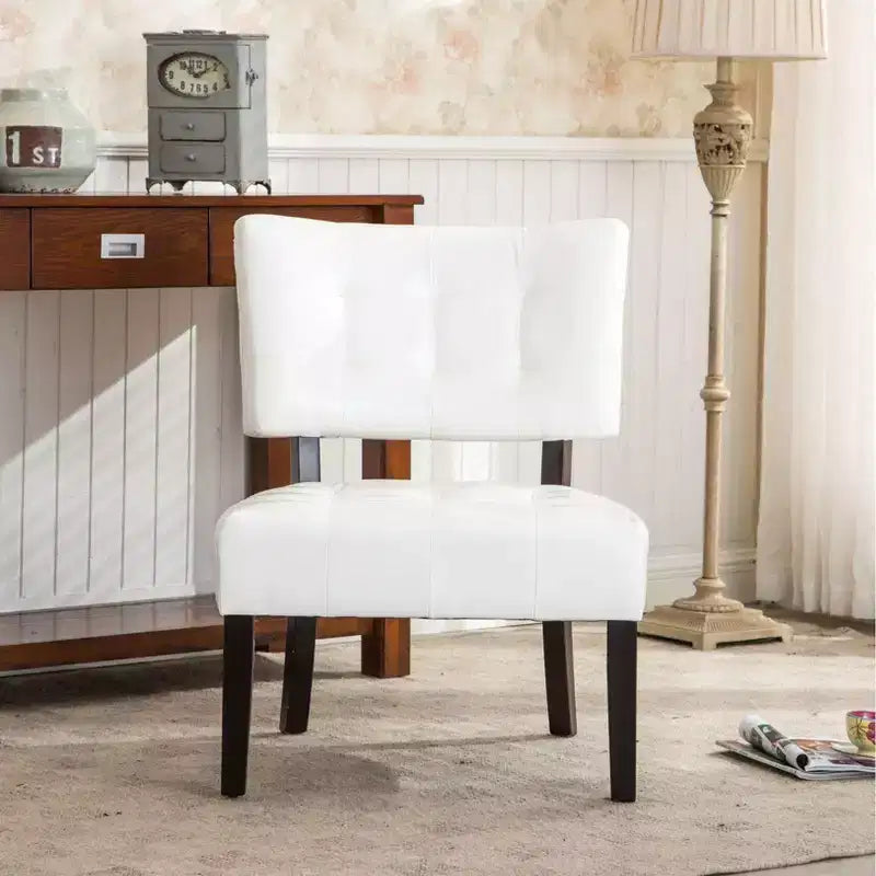 Fauteuil matelassé en similicuir style décontracté moderne