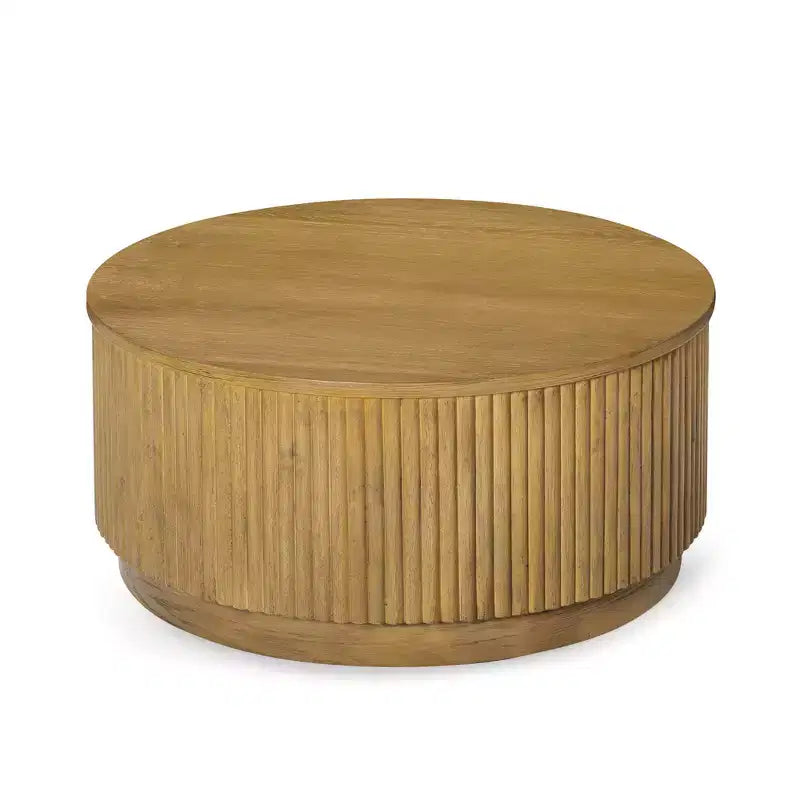 Table basse ronde moderne en bois