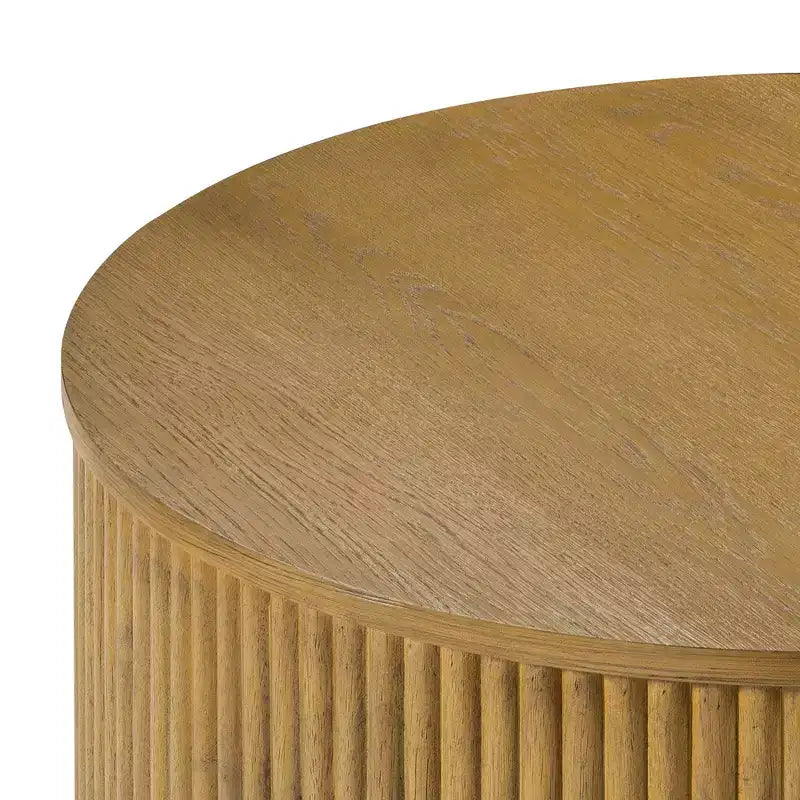 Table basse ronde moderne en bois
