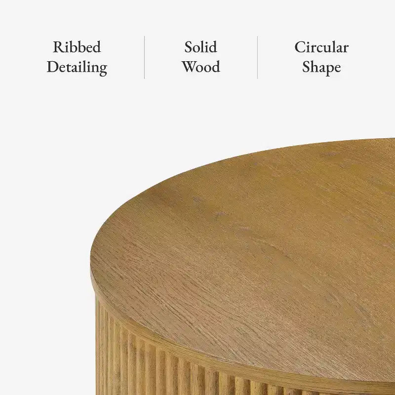 Table basse ronde moderne en bois
