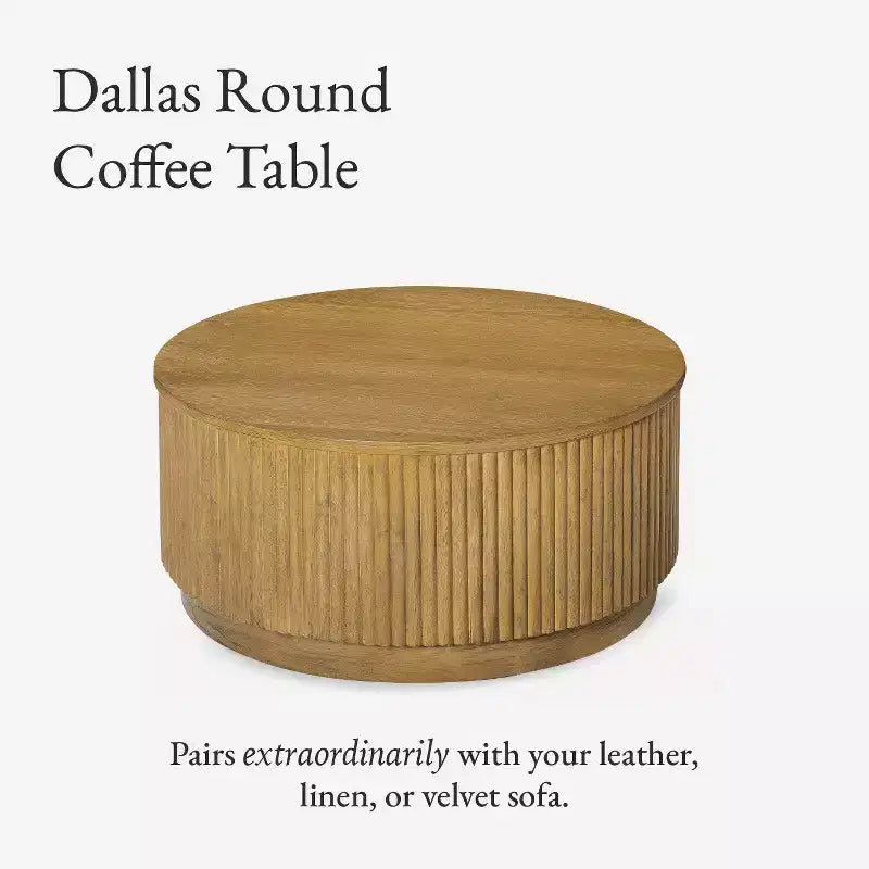 Table basse ronde moderne en bois