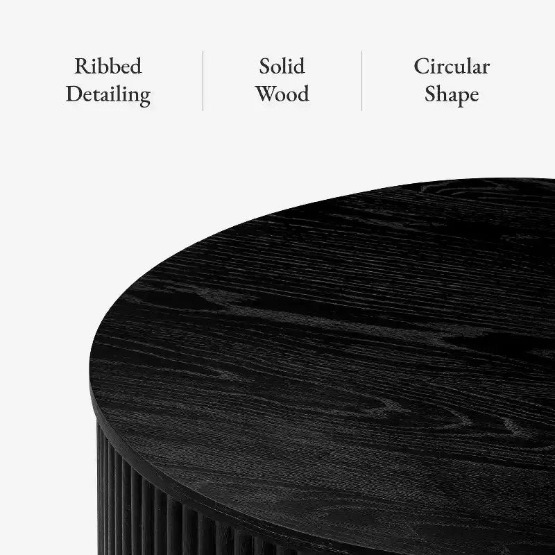 Table basse ronde moderne en bois