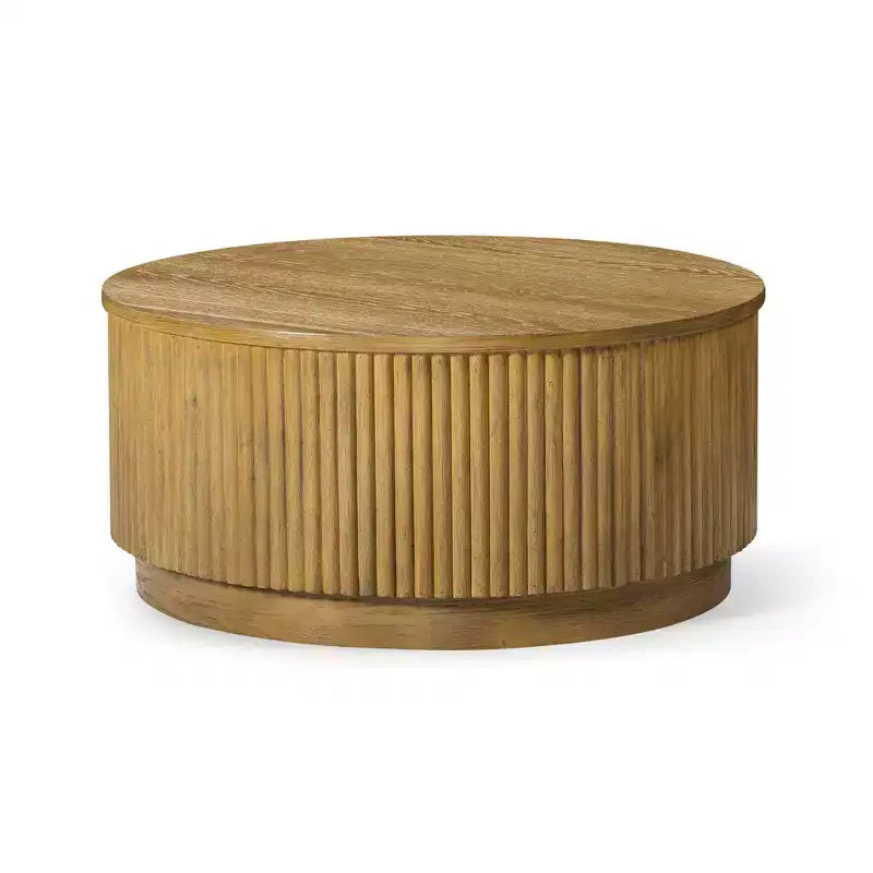 Table basse ronde moderne en bois