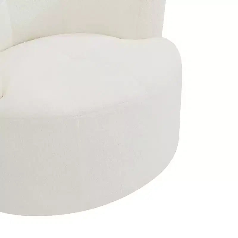 Fauteuil pivotant à 360°, fauteuil d'appoint en peluche avec appuie-tête réglable