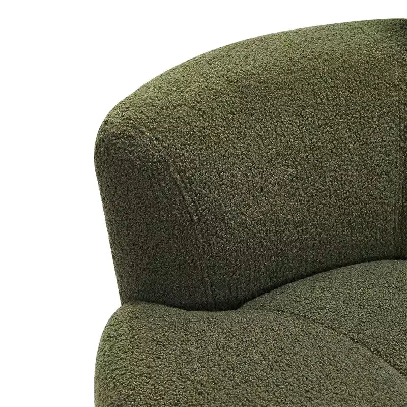 Fauteuil pivotant à 360°, fauteuil d'appoint en peluche avec appuie-tête réglable