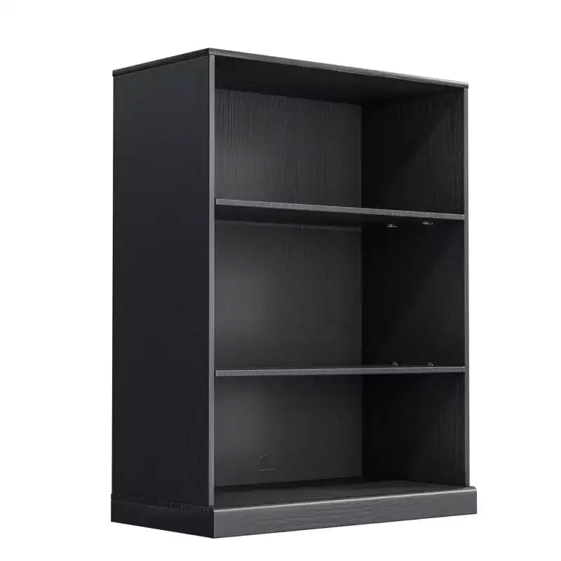 Buffet en bois avec accents, noir, organisateur de rangement