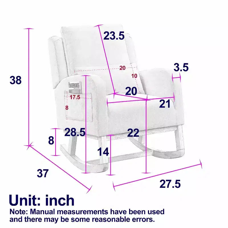 Fauteuils d'appoint modernes pour chambre à coucherFauteuil à bascule décontracté