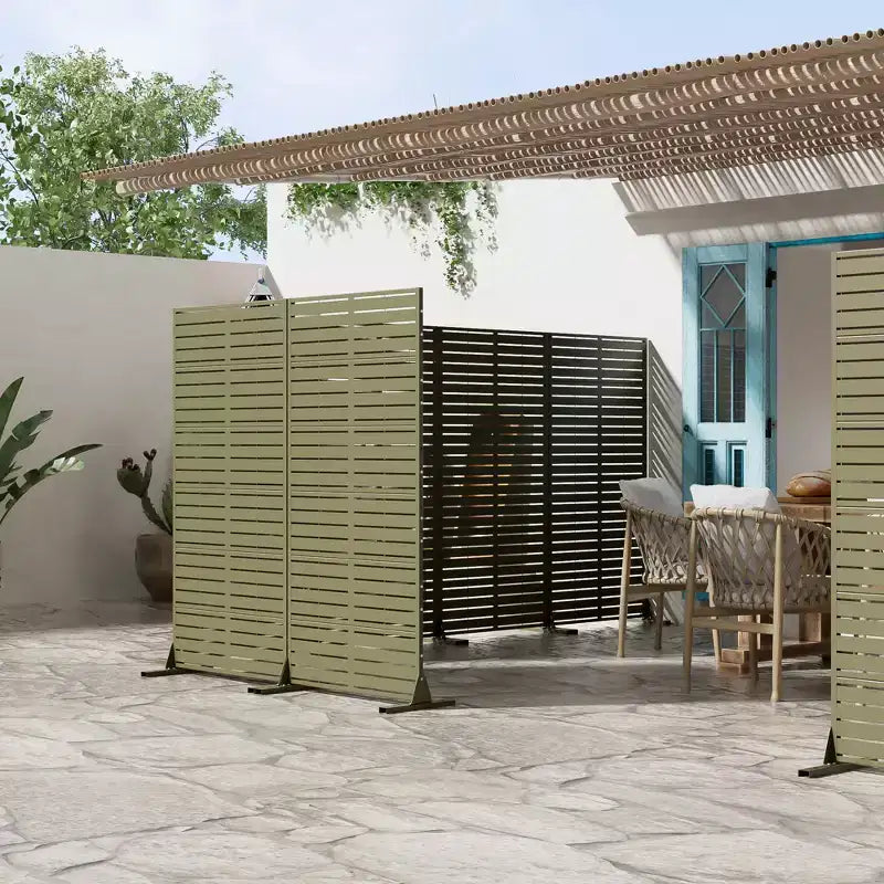 Brise-vue extérieur autoportant en métal Clôture décorative de jardin
