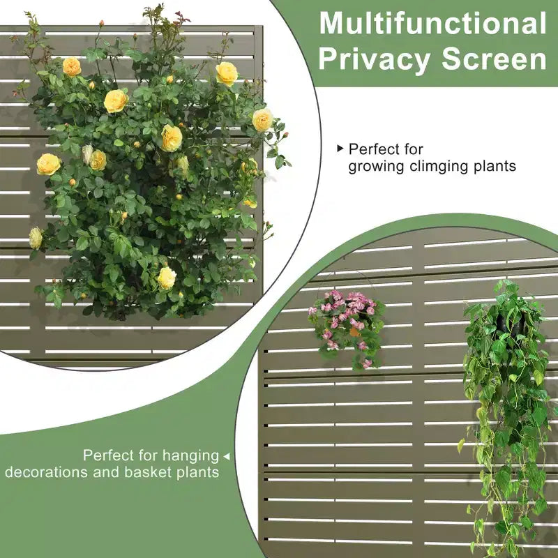 Brise-vue extérieur autoportant en métal Clôture décorative de jardin