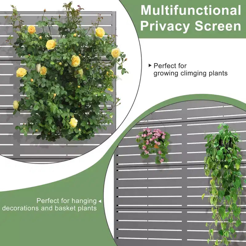 Brise-vue extérieur autoportant en métal Clôture décorative de jardin