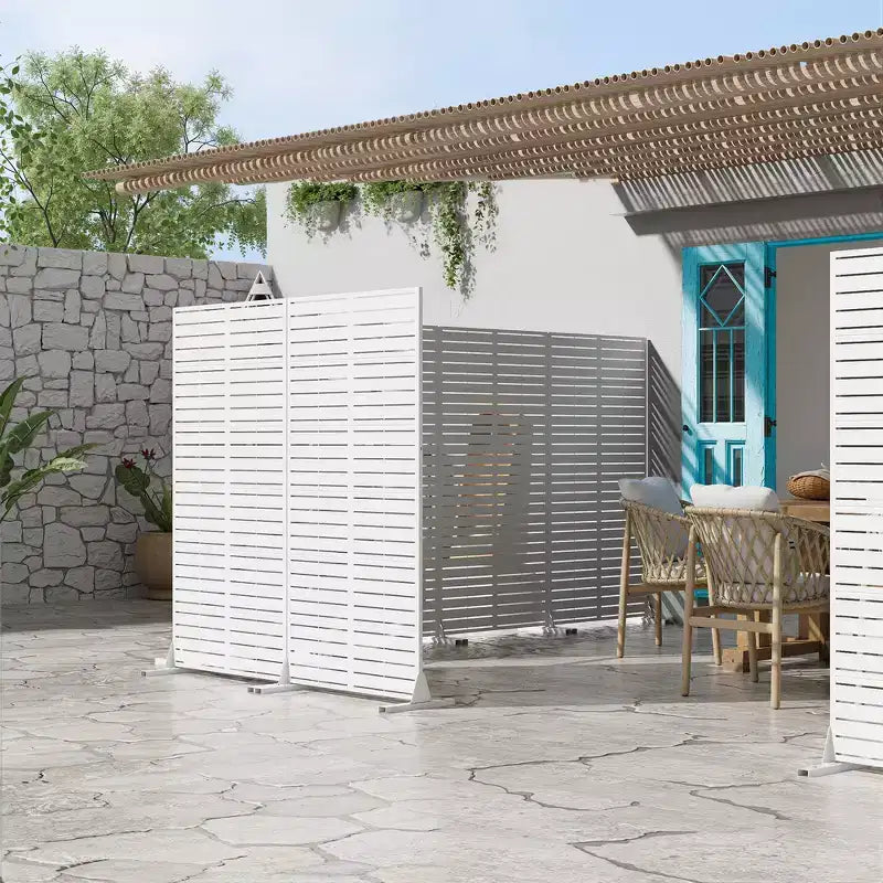 Brise-vue extérieur autoportant en métal Clôture décorative de jardin