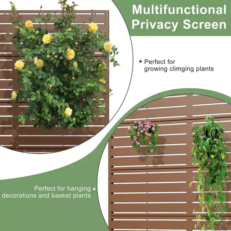 Brise-vue extérieur autoportant en métal Clôture décorative de jardin