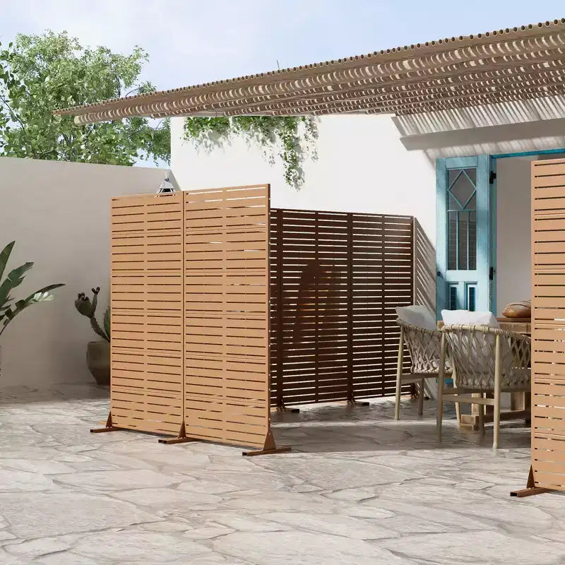 Brise-vue extérieur autoportant en métal Clôture décorative de jardin