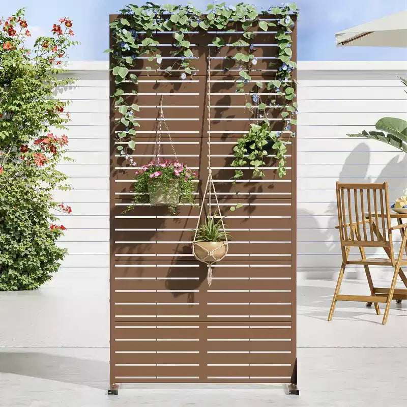 Brise-vue extérieur autoportant en métal Clôture décorative de jardin