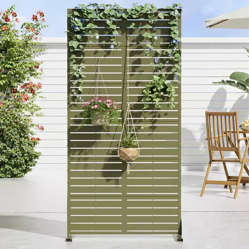 Brise-vue extérieur autoportant en métal Clôture décorative de jardin