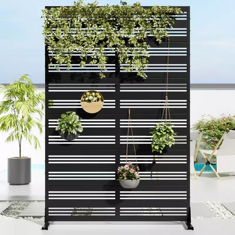 Brise-vue extérieur autoportant en métal Clôture décorative de jardin