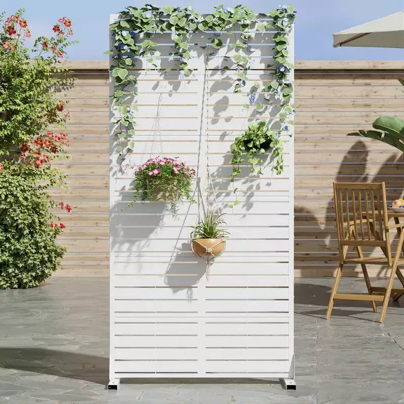 Brise-vue extérieur autoportant en métal Clôture décorative de jardin