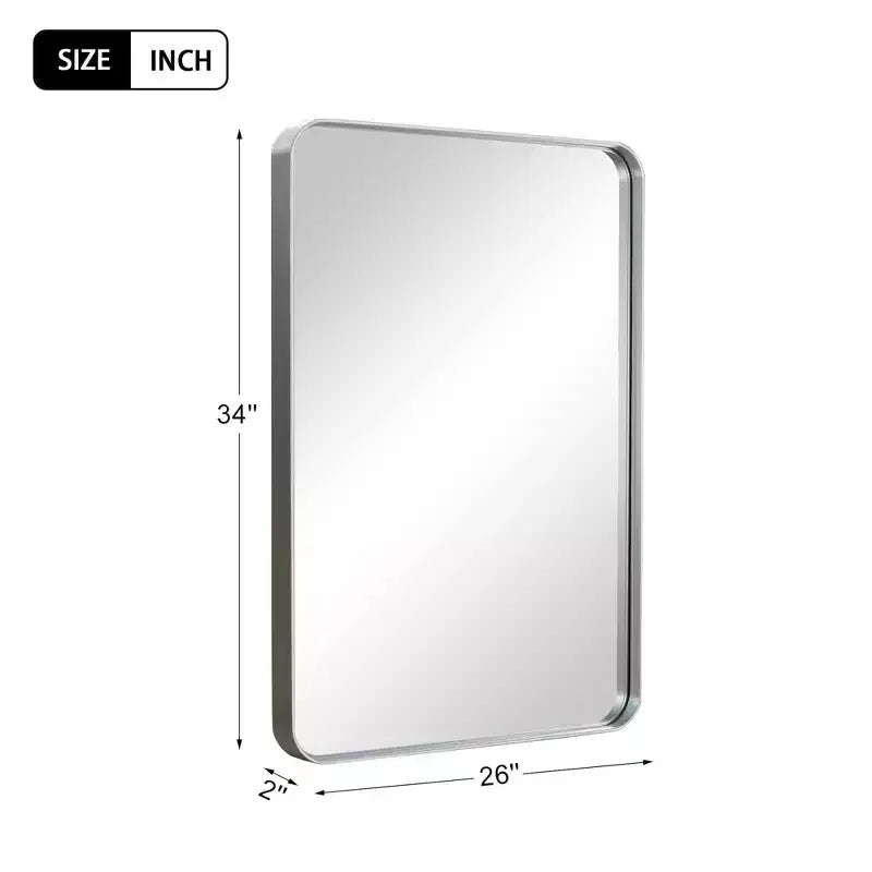 Miroir plein pied avec cadre en bois arrondi et arqué, psyché pleine longueur résistant aux intempéries