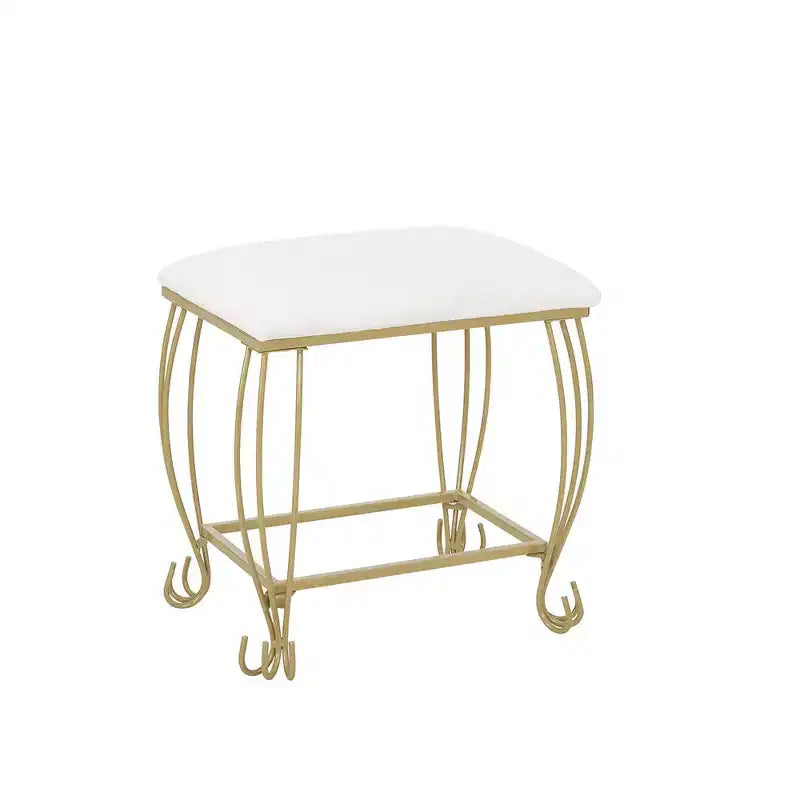 Coiffeuse avec miroir et tabouret, table de maquillage pour filles