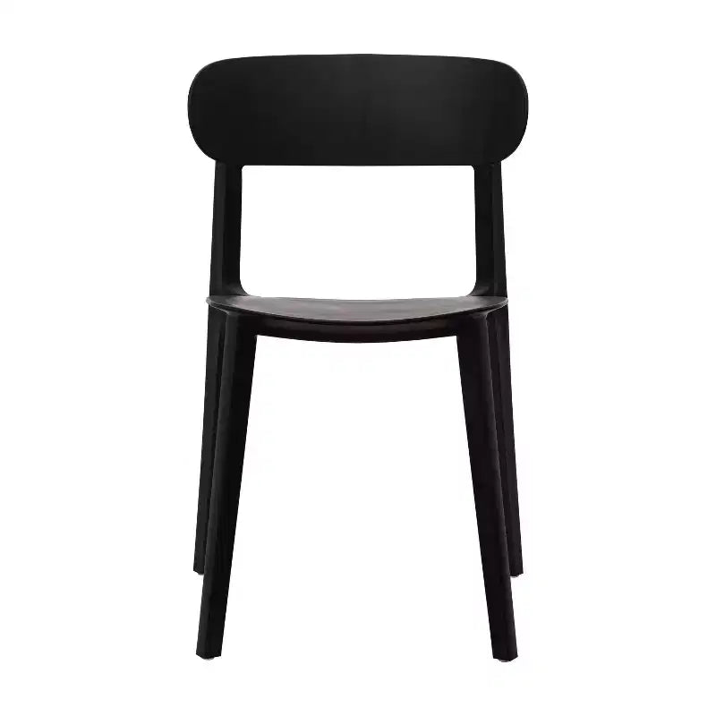 Chaise de patio empilable intérieur-extérieur avec dossier incurvé