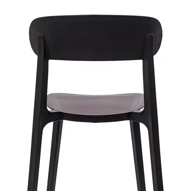 Chaise de patio empilable intérieur-extérieur avec dossier incurvé