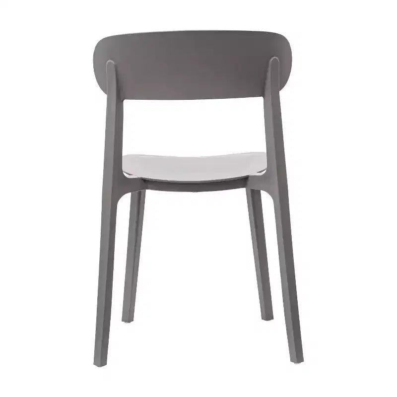 Chaise de patio empilable intérieur-extérieur avec dossier incurvé