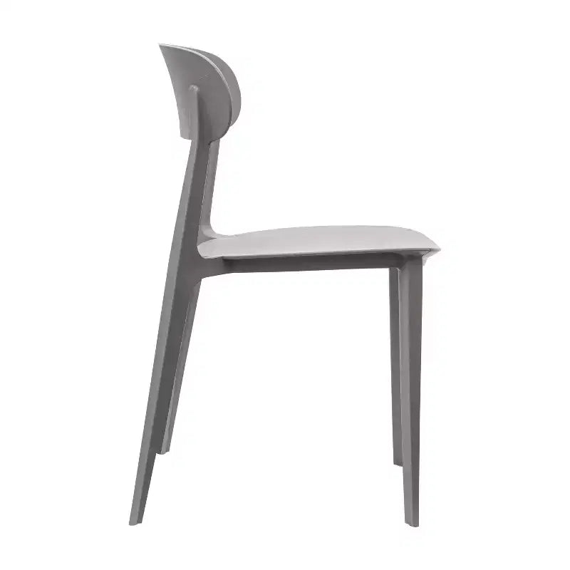 Chaise de patio empilable intérieur-extérieur avec dossier incurvé