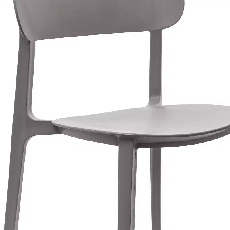 Chaise de patio empilable intérieur-extérieur avec dossier incurvé