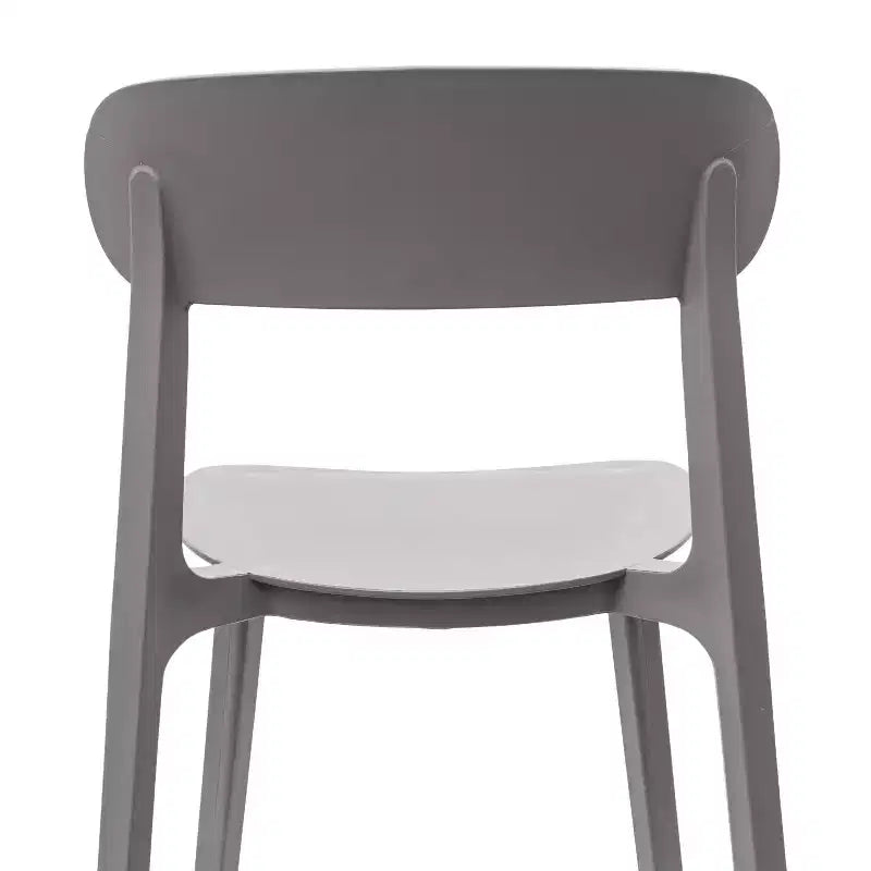 Chaise de patio empilable intérieur-extérieur avec dossier incurvé