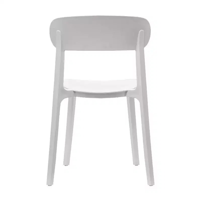 Chaise de patio empilable intérieur-extérieur avec dossier incurvé