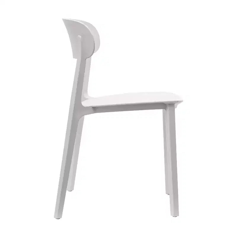 Chaise de patio empilable intérieur-extérieur avec dossier incurvé