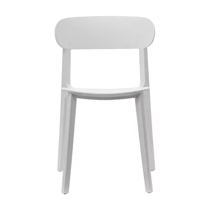 Chaise de patio empilable intérieur-extérieur avec dossier incurvé