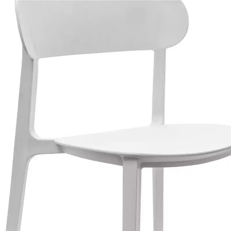 Chaise de patio empilable intérieur-extérieur avec dossier incurvé