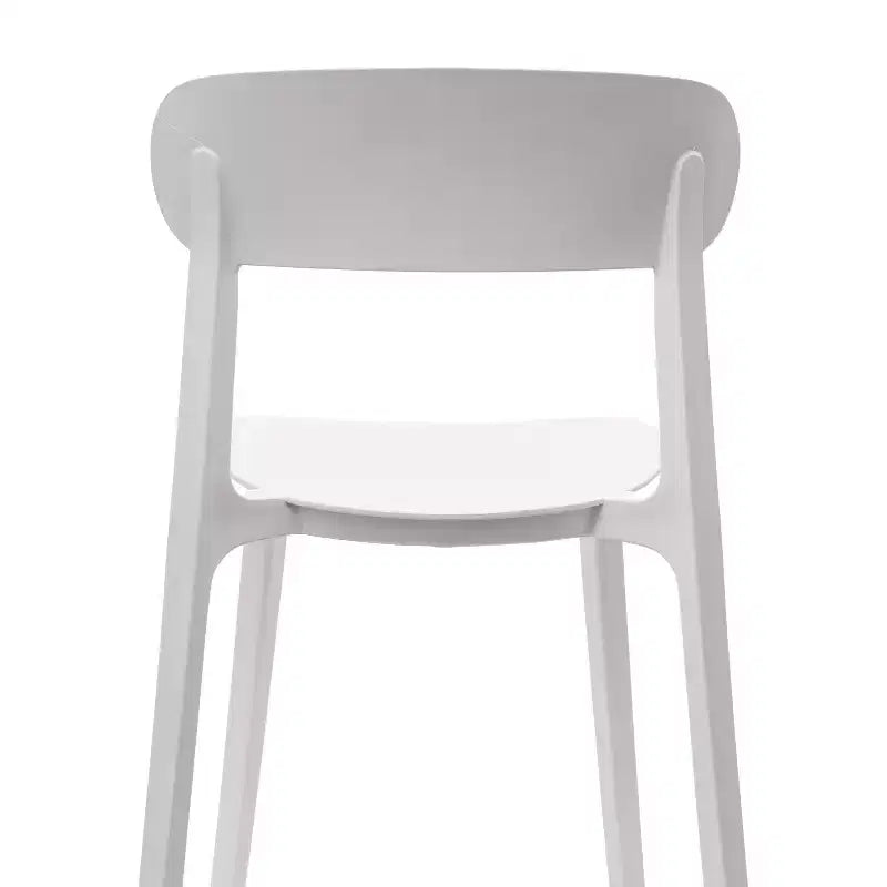 Chaise de patio empilable intérieur-extérieur avec dossier incurvé