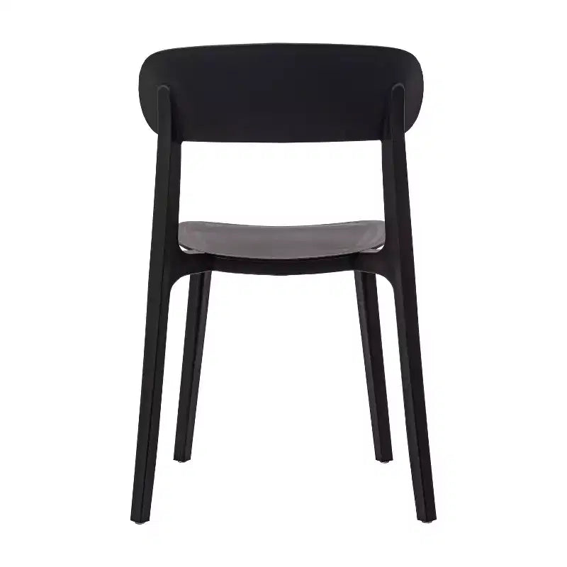 Chaise de patio empilable intérieur-extérieur avec dossier incurvé