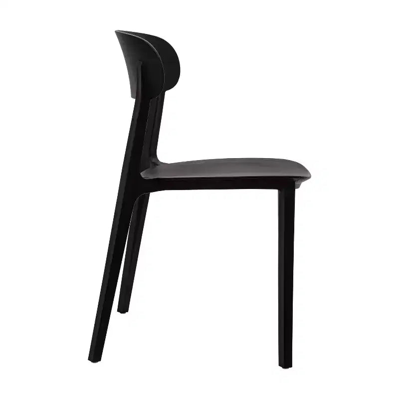 Chaise de patio empilable intérieur-extérieur avec dossier incurvé