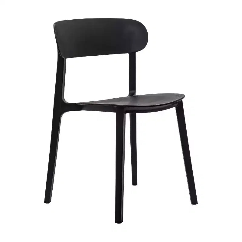 Chaise de patio empilable intérieur-extérieur avec dossier incurvé