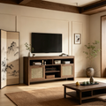 Meuble TV style ferme en rotin